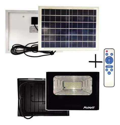 Refletor Led Solar Avant W Preto K Luz Branca Cor Da Carca A