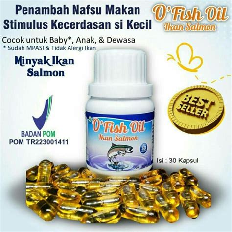 O Fish Oil 30 Kapsul Minyak Ikan Salmon Omega 3 Squalene Salmon Fish