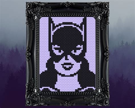 Catwoman Cross Stitch Pattern Digital Goth Gothic Creepy - Etsy