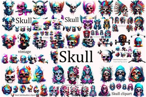 Skull Sublimation Bundle Graphic By Colourful Creative Fabrica