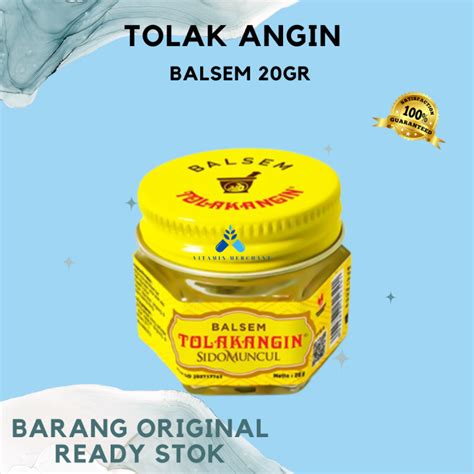 Tolak Angin Balsem Gr Mengurangi Masuk Angin Mual Dan Nyeri Otot