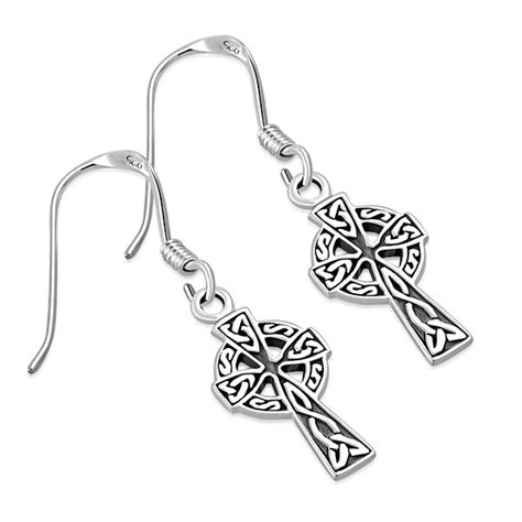 Small Celtic Cross Earrings - Sterling Silver Irish Earrings – Sons of ...