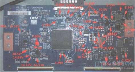 T430QVN01 1逻辑板关键点实测电压 家电维修资料网