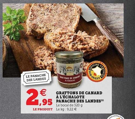 Promo Grattons De Canard à L échalote Panaché Des Landes chez Hyper U