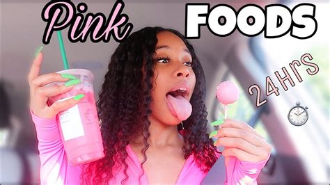 I Only Ate Pink Foods For 24 Hours Challenge Taypancakes Youtube