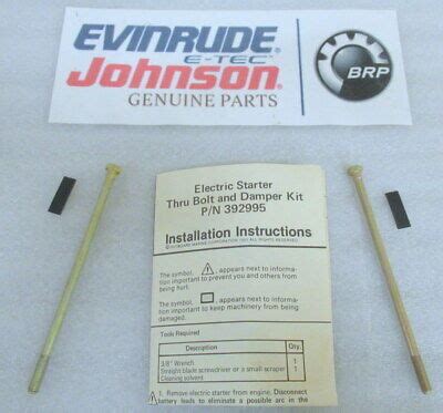 P36B Evinrude Johnson OMC 392995 Thru Bolt Package OEM New Factory Boat