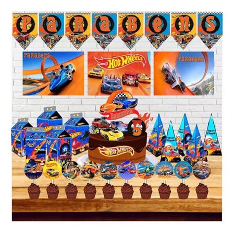 Kit Festa Só Um Bolinho Hot Wheels MercadoLivre