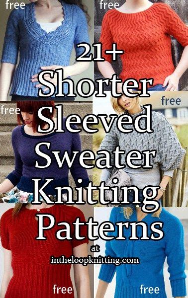 Time For Short Sleeved Sweater Knitting Free Knitting Patterns For