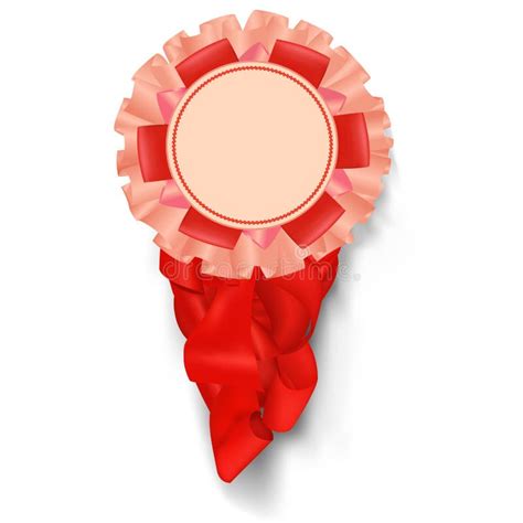 Red Award Ribbon Rosette Stock Vector Illustration Of Green 20121851