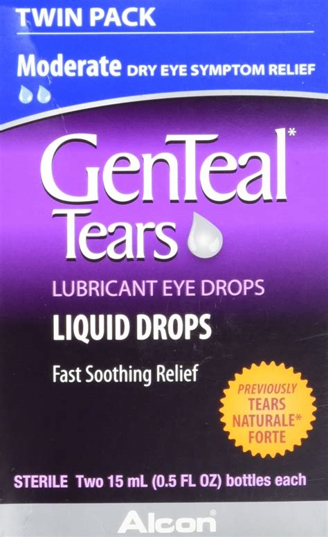 Genteal Tears Lubricant Eye Drops Moderate Liquid Drops