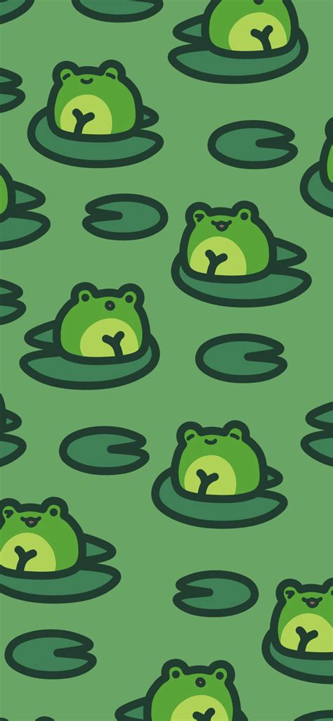 Cute Frog Wallpaper Aesthetic - Kawaii Frog Wallpaper iPhone 🐸 Frog Wallpaper, Green Wallpaper ...