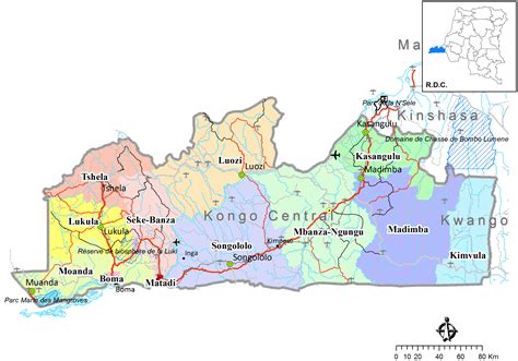 Carte De La Province Du Kongo Central