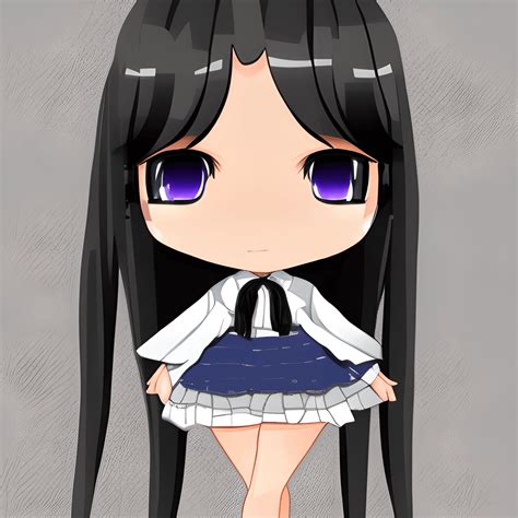 3D Black Girl Kawaii Chibi · Creative Fabrica