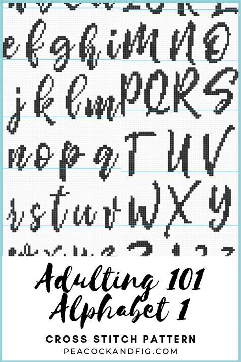 Kits How To Craft Supplies Tools Cross Stitch Alphabet Pattern