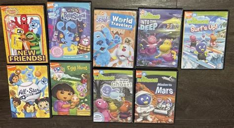 Nickelodeon 9 Dvd Lot Dora Backyardigans Blues Clues Yo Gabba