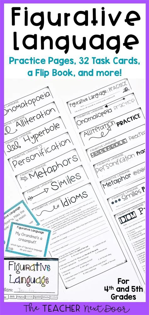 Figurative Language Activities 5th Grade