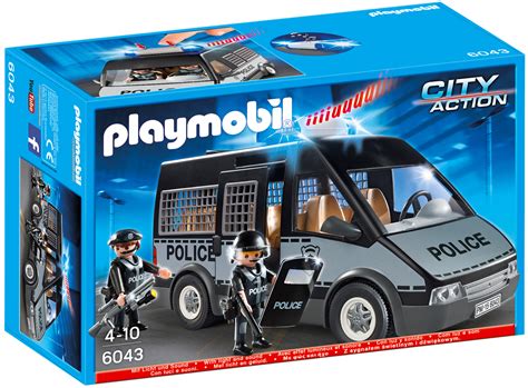 Playmobil City Action Pas Cher Fourgon De Police Avec Sir Ne Et