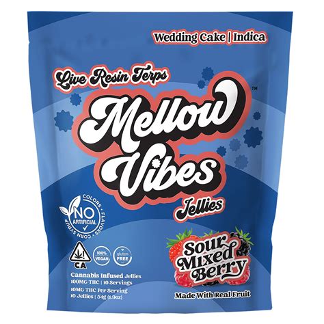 mellow vibes mellow vibes jellies sour mixed berry  pack mg leafly