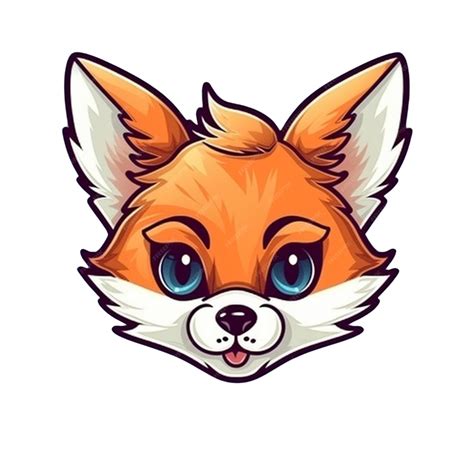 Premium Vector Clipart Cartoon Vector Fox Face