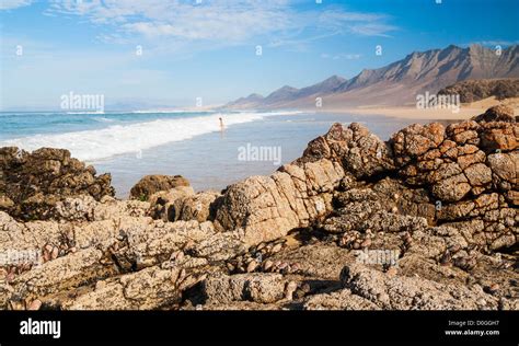 Nude Female On Cofete Beach On The Undeveloped South West Coast Of