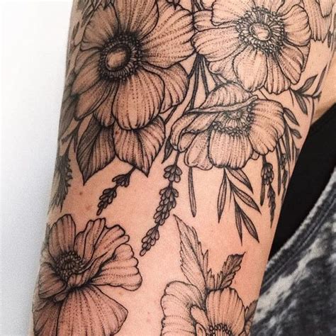 YAANA GYACH TATTOO ARTIST On Instagram Poppies Anemones Lavender