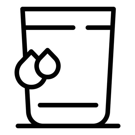 Water Glass Icon Outline Style 15602541 Vector Art At Vecteezy