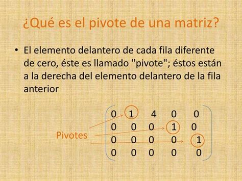 Forma Escalonada De Una Matriz PPT