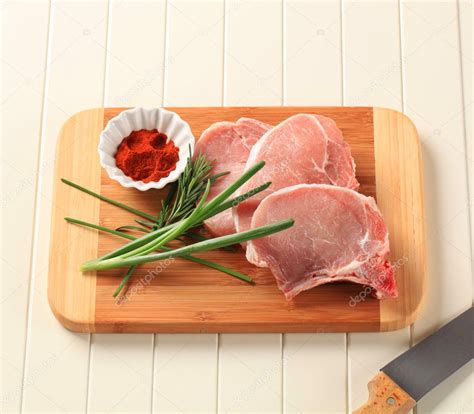 Raw pork chops — Stock Photo © ajafoto #5716832