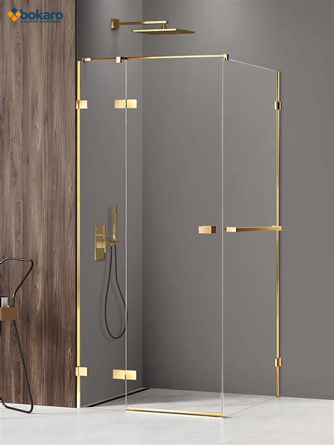 New Trendy Kabina AVEXA GOLD SHINE prostokątna P 80x110x200 czyste 6mm