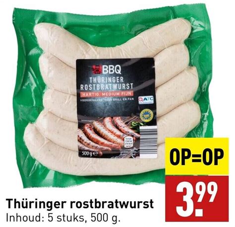 Thüringer rostbratwurst 500 g aanbieding bij ALDI