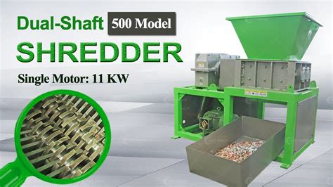 Small Dual Shaft Shredder Kw General Waste Recycling Youtube