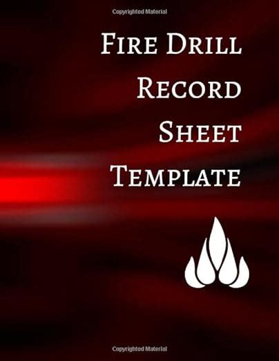 Fire Drill Record Sheet Template Uk For All Journals 9781521207031 Books