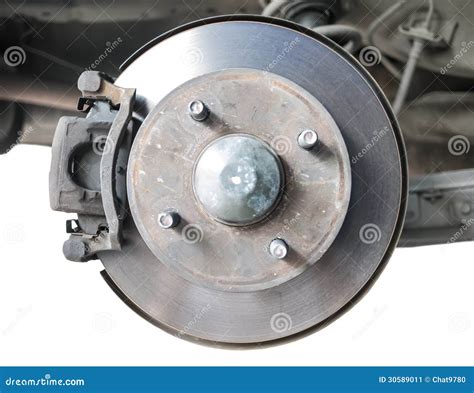 Standard Car Disc Brake Isolated On White Stock Image Image Of