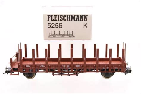 H0 FLEISCHMANN 5256 K DR Rungenwagen Güterwagen braun AC boxcar OVP