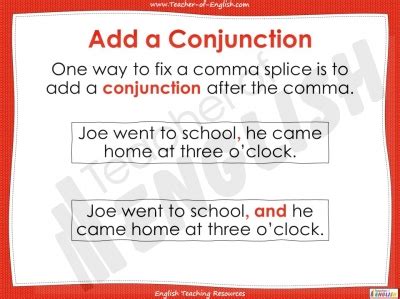 Avoiding Comma Splicing - KS3 teaching resources lesson