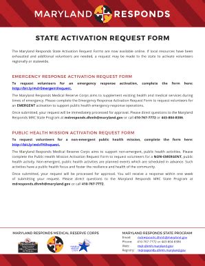 Fillable Online Responds State Activation Request Form Fax Email Print