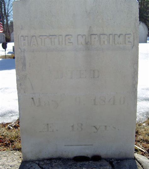 Hattie N Prime 1827 1840 Find A Grave Memorial