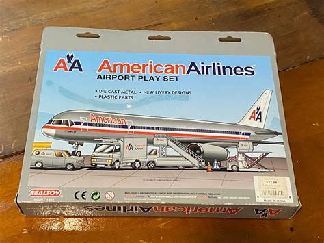 American Airlines Airport Plane Complete Playset Die Cast Etsy