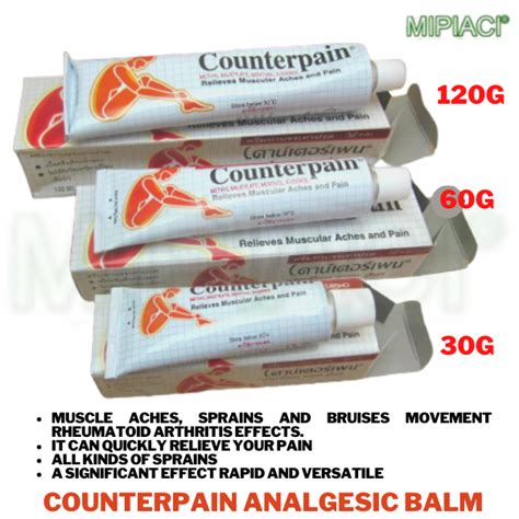 Counterpain Analgesic Balm Counterpain Muscular Pain Relief Hot Warm