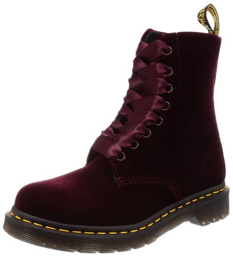 Dr Martens Dr Martens 1460 Pascal Velvet Boots Cherry Red Walmart