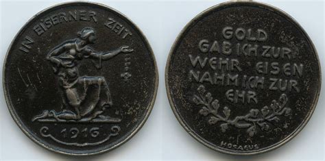 Deutsches Reich Weimar Medaille Not Und Teuerung 1916 PA643 In