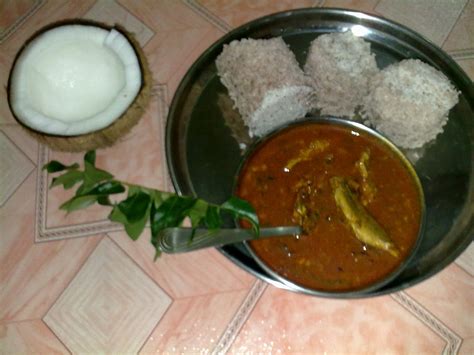 Kerala Thani Nadan Foods Chemba Puttu And Fish Curry