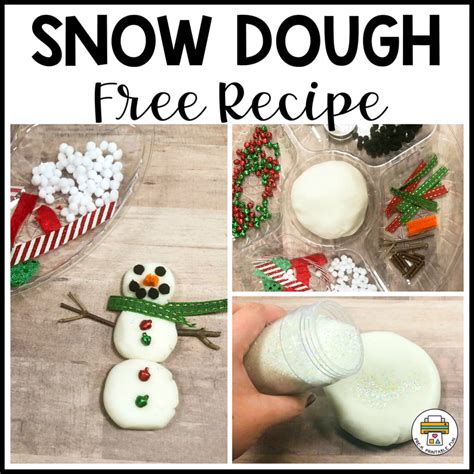 Make Your Own Snow Play Dough Pre K Printable Fun