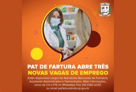 Jornal Sudoeste do Estado PAT de Fartura abre três novas vagas de emprego