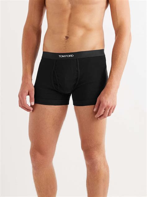 Black Two Pack Stretch Cotton Boxer Briefs Tom Ford Mr Porter