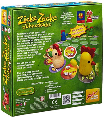 Zoch 601121800 Zicke Zacke Hühnerkacke Kinderspiel des Jahres 1998