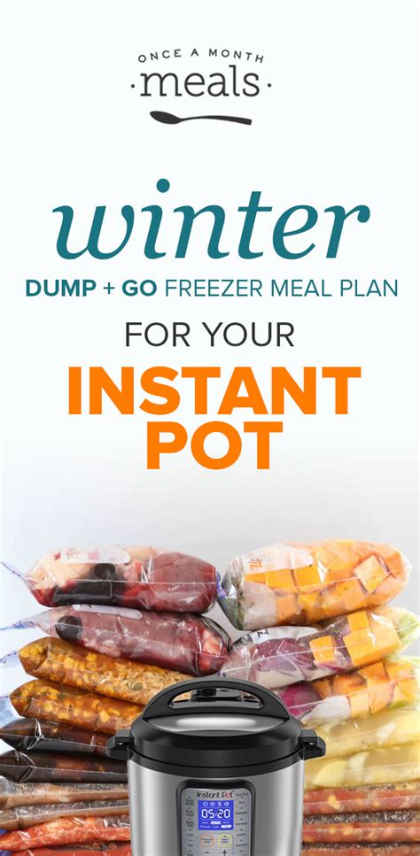 Winter Instant Pot Dump And Go Mini Freezer Meal Plan Vol 5 Once A Month Meals