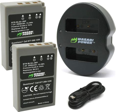 Wasabi Power Battery Pack And Dual Usb Charger For Olympus Bls