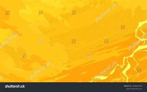 Anime Style Lightning Effect Backgroundyellow169 Stock Vector (Royalty Free) 2456263761 ...