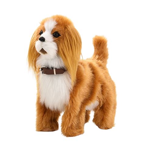 Electronic Interactive Dog Pet Toy Walking Barking Plush Realistic ...